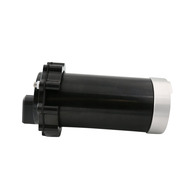 Aeromotive brushless spur gear in-tank fuel pump with TVS controller, 90-degree design, 7 GPM flow rate for high-performance fuel delivery.