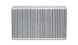Vibrant vertical flow intercooler core with 18-inch width, 12-inch height, and 6-inch thickness, featuring a vibrant cooling design.