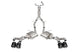 CORSA Performance Cadillac CT5 V Blackwing 2022-25 cat-back exhaust with twin 4.5-inch carbon fiber tips and dual X-pipe design.