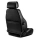 Sparco GT black and white race seat with supportive padding and racing harness slots, designed for high-performance driving.