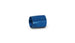 Blue Vibrant -20AN Hose End Socket fitting, close-up of the durable anodized aluminum connector for high-performance automotive use.