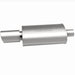 MagnaFlow muffler with tip, model RS 14X5X8, featuring 2.25/4 inch inlet and outlet, designed for vehicle exhaust systems.