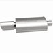 MagnaFlow muffler with tip, model RS 14X5X8, featuring 2.25/4 inch inlet and outlet, designed for vehicle exhaust systems.