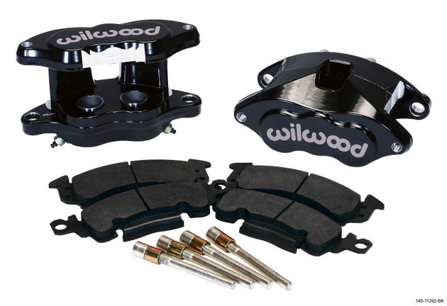Wilwood D52 rear caliper kit with black powder coating, 1.25-inch pistons, designed for 1.28-inch rotors in big brake kits.