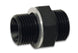 Vibrant Male -6AN to 18mm x 1.5 straight fitting adapter with O-ring for hydraulic or fluid connections