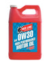 Red Line 0W30 motor oil gallon container, high-performance motor oil for automotive engines with a red and white label.