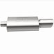 MagnaFlow stainless steel muffler with tip, 14x5x8 inches, 2.25/4 inch inlet and outlet, automotive exhaust part.