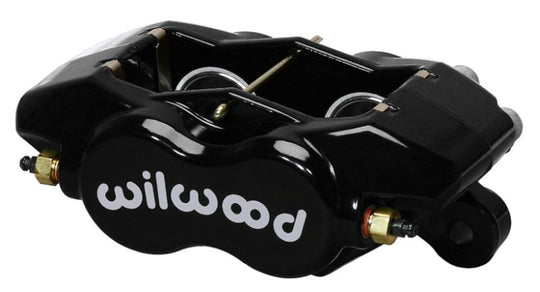Wilwood forged Dynalite black brake caliper with 1.62-inch pistons and .81-inch disc for performance vehicle braking.