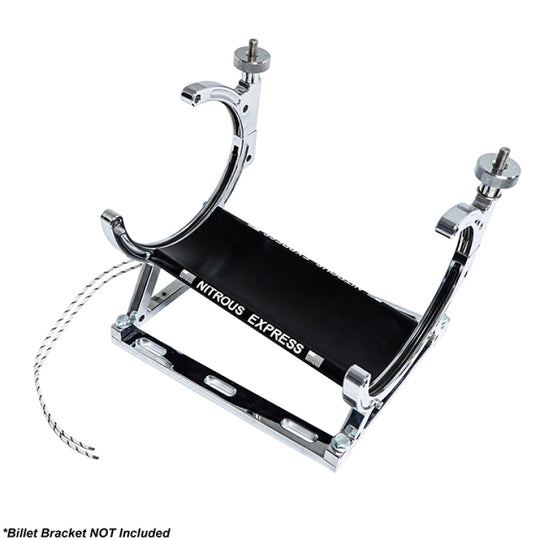 Nitrous Express 12V bracket-mounted bottle heater for nitrous oxide bottles, designed for easy installation and optimal temperature control.