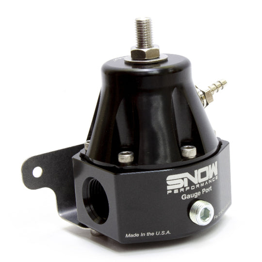 Snow Performance high flow EFI fuel pressure regulator for fuel pressure regulation in performance engine systems.