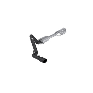 MBRP 19-24 GM Silverado/Sierra 1500 catback exhaust system with black-coated aluminum steel, 3-inch pipe, single side, 4-inch black tip