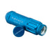 NRG 700 Series M12 x 1.5 steel lug nut set with blue dust cap covers, locks, and lock socket for automotive wheels.