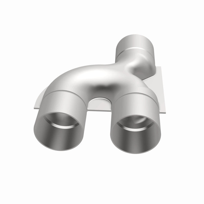 MagnaFlow Smooth Trans Y pipe, 2.50-inch stainless steel, 90-degree Y pipe for exhaust systems, shown in the image.