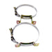 Nitrous Express stainless steel bottle brackets for 10lb and 15lb aluminum nitrous oxide bottles.