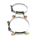 Nitrous Express stainless steel bottle brackets for 10lb and 15lb aluminum nitrous oxide bottles.