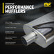 Magnaflow MagnaFlow muffler Mag SS 11x4x9 with 2.25-inch dual inlet and outlet, showing the stainless steel construction and inlet/outlet ports.