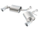 Borla axle back exhaust for 2016 Chevy Camaro 2.0L Turbo, rear section with polished tips and dual exhaust outlets.