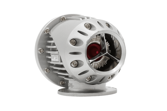 HKS Super SQV4 blow-off valve for FL5, showcasing the sleek black and silver design with HKS branding.