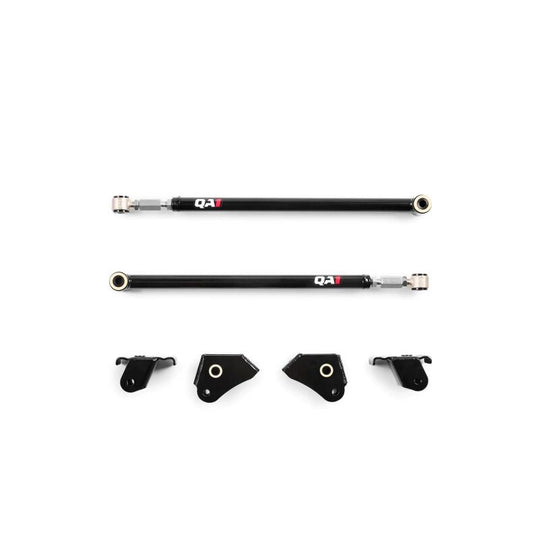 QA1 bolt-in traction bar kit for 2019+ Chevrolet Silverado and GMC Sierra 1500 shocks and struts installation