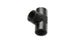 Vibrant 3/8-inch NPT female pipe tee adapter fitting for plumbing and fluid systems, showcasing the threaded connections.