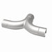 MagnaFlow 2.50-inch stainless steel smooth transition T connecting pipe with 90/90 degree bends for exhaust systems.