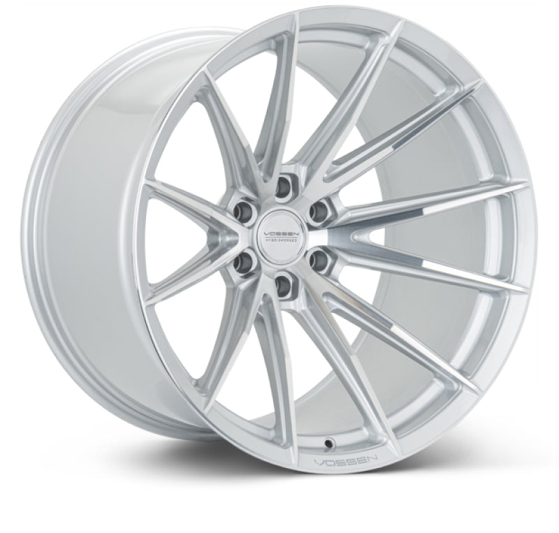 Vossen HFX-2 forged 17x9 inch silver polished wheel with 6x135 bolt pattern, ET0 offset, super deep design, 87.1mm hub bore