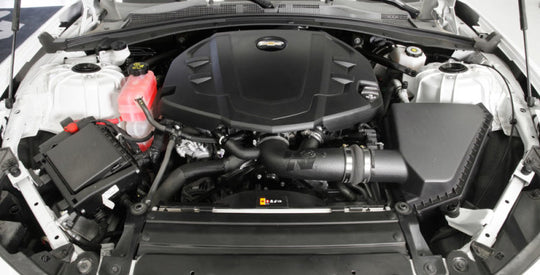 K&N Engineering cold air intake kit for 2016-2019 Chevrolet Camaro V6 3.6L engine, showing the intake tube and filter components.