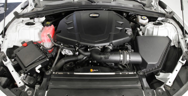 K&N Engineering cold air intake kit for 2016-2019 Chevrolet Camaro V6 3.6L engine, showing the intake tube and filter components.