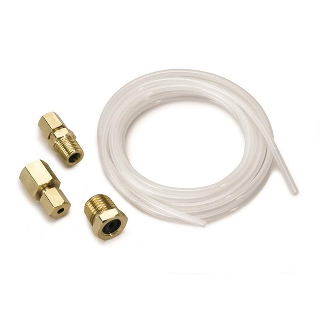 AutoMeter nylon tubing for gauges, 1/8 inch diameter and 10 inches long, flexible black fuel or air line tubing.