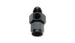 Vibrant -4AN male to female union adapter fitting with 1/8in NPT port, shown in close-up for automotive or plumbing applications.