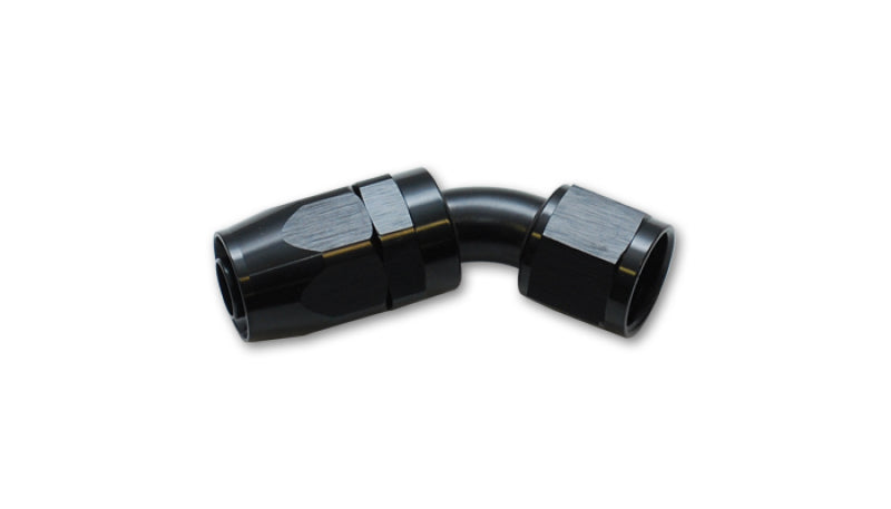 Vibrant -4AN 45-degree elbow hose end fitting, automotive fluid fitting with durable metal construction, designed for hose connections.