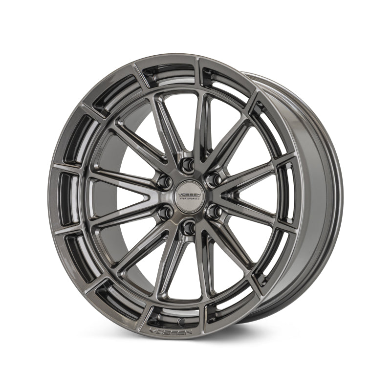 Vossen HFX-5 forged wheel, 20x9.5 inches, deep face design, gloss gunmetal finish, 6x130 bolt pattern, ET30 offset.
