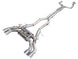 AWE Tuning Cadillac CT5-V Blackwing catback exhaust with chrome silver tips, showcasing the sleek, polished exhaust system.