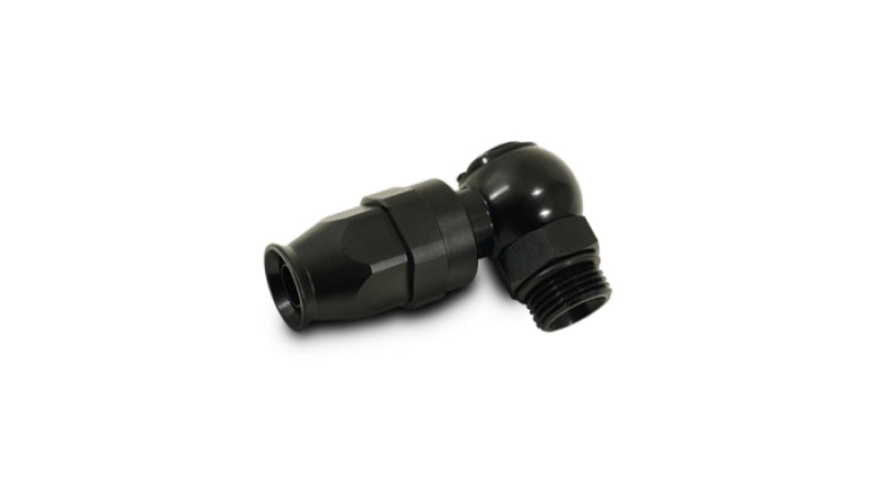 Vibrant -8AN to -8ORB straight adapter fitting for PTFE hoses, showing the metal connector with detailed threading and smooth finish.
