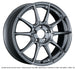 SSR GTX01 17x9 cast wheel with 5x100 bolt pattern and 38mm offset in dark silver finish, showing the wheel's design details.