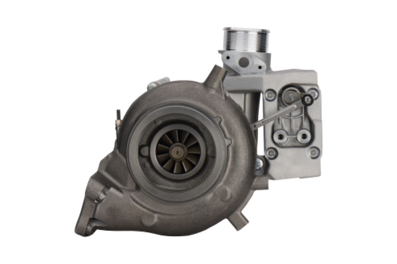 BorgWarner 20-23 GM Duramax L5P 84mm B2BV SX-R turbocharger showing the turbo unit with detailed turbine and compressor housing