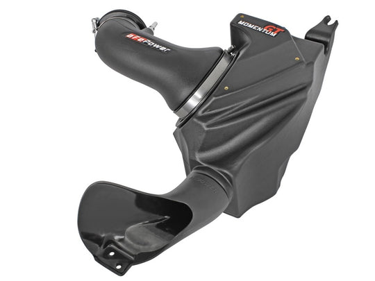 aFe Cadillac CTS-V Momentum GT Cold Air Intake System with Pro 5R media, showcasing the sleek black intake tubing and filter.