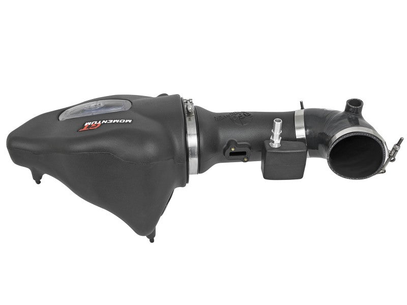 aFe Momentum GT Pro 5R Stage-2 cold air intake system installed in a 2016 Chevrolet Camaro SS V8 6.2L engine bay.