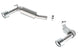 Borla axle back exhaust rear section for 2014-2015 Camaro SS 6.2L V8 RWD with single split right rear exit, stainless steel construction.