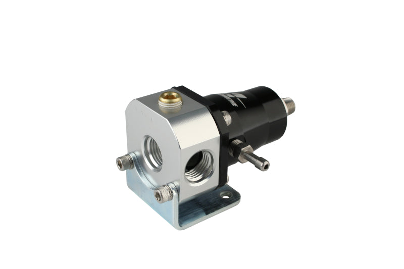 Aeromotive fuel pressure regulator and fitting kit with hoses and fittings for high-performance fuel system setup.