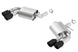 Borla axle back exhaust for Chevy Camaro V8 SS 2016-2018 in ceramic black, rear section with dual mode valve absence.