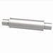 MagnaFlow Mag SS muffler with 14x4x4 inch and 2.5x2.5 inch inlet and outlet pipes, showing the stainless steel construction.