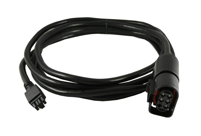 Innovate Sensor Cable 3 ft for LM-2 MTX-L gauge, showing the black cable with connectors and gauge component details.