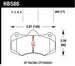 Hawk AP Racing CP7040 performance ceramic street brake pads with detailed friction material and metal backing plate.
