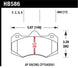 Hawk AP Racing CP7040 performance ceramic street brake pads with detailed friction material and metal backing plate.