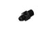Vibrant -8AN male to 3/8 inch NPT male union adapter fitting with 1/8 inch NPT port, metal construction, for hydraulic or fluid systems.