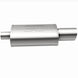 MagnaFlow stainless steel muffler with tip, 14x5x8 inches, features 2.25/4 inch inlet and outlet for automotive exhaust systems.