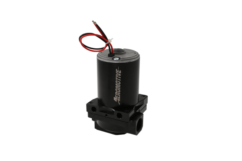 Aeromotive high flow brushed coolant water pump with universal remote mount, 27 GPM, 3/4 NPT inlet for vehicle cooling systems.
