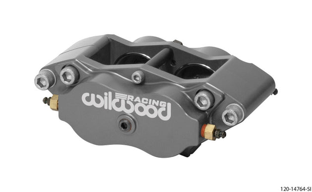 Wilwood Dynapro radial brake caliper with 4.75-inch mount, 1.88-inch pistons, and .38-inch disc for high-performance braking.