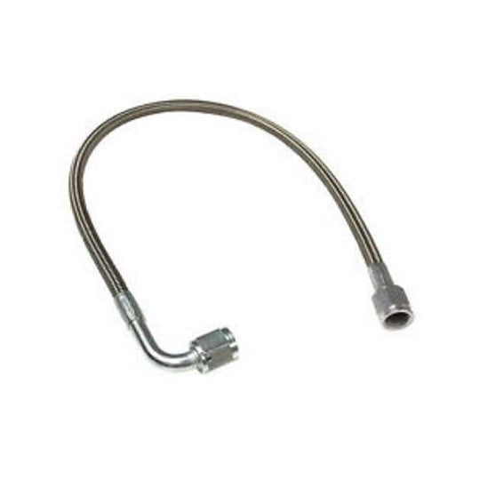 Fragola brake line kit with 4AN PTFE hose assembly, straight to 90-degree fitting, 30-inch length, for high-performance vehicle braking systems.